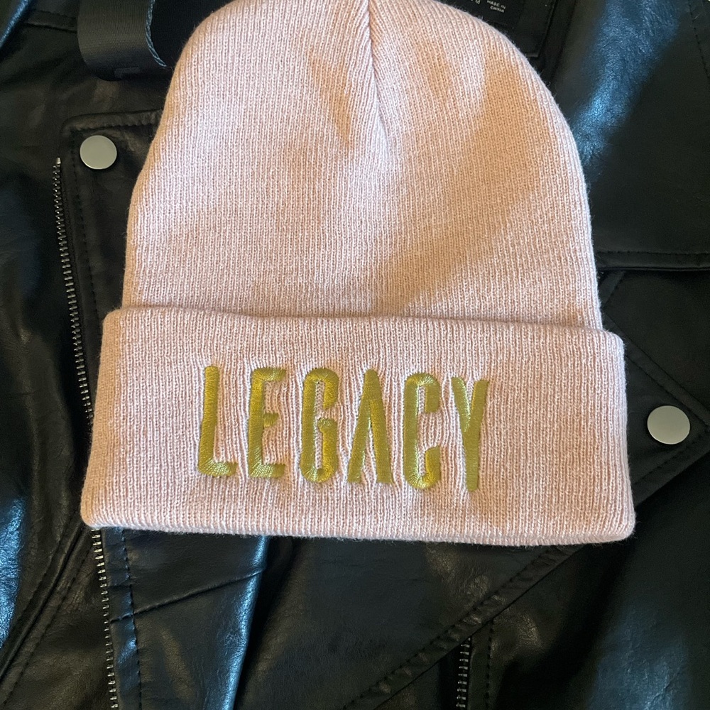 Brand new pretty light pink LEGACY beanie